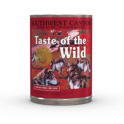 Taste of the Wild Southwest Canyon Canine Recipe with Beef in Gravy Wet Dog Food, 13.2 oz. Can