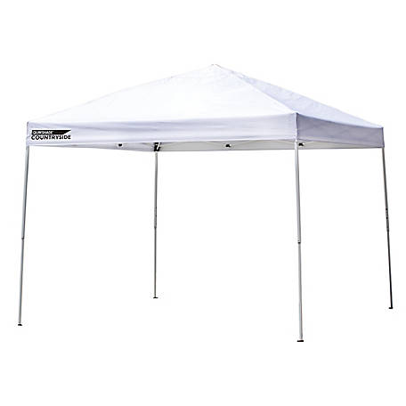 Quik Shade 10 ft. x 10 ft. Country Side Instant Canopy, White, Straight Leg