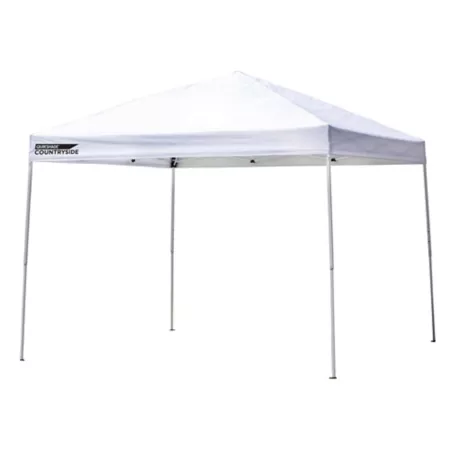 Quik Shade Instant Country Side Awning 10 ft x 10 ft White Right Leg Canopies