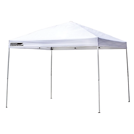 Quik Shade 10 ft. x 10 ft. Country Side Instant Canopy, White, Straight Leg