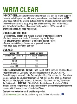 Image showing  Worm Clear Dewormer Oral Drops for Pets, 15 mL