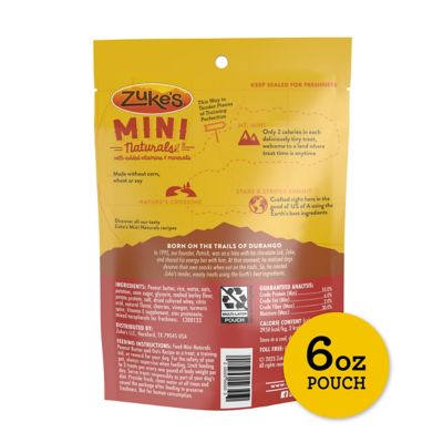 Image showing 8 th Zuke's Peanut Butter Mini Naturals Dog Treats