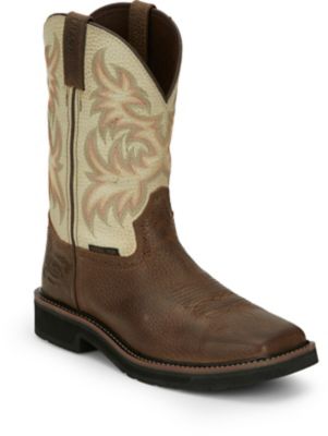 Justin Men's Driller Cowhide Steel-Toe Stampede Work Boots, 11 in.