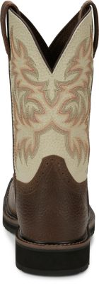 Image showing 5 th Justin Men's Driller Cowhide Steel-Toe Stampede Work Boots, 11 in.