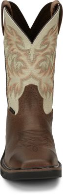 Image showing 3 th Justin Men's Driller Cowhide Steel-Toe Stampede Work Boots, 11 in.