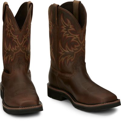 Image showing 6 th Justin Men's 11 in. Driller Waterproof Steel Toe Boot