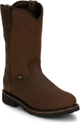 Justin Men's Drywall Round Toe Waterproof Boots, 10 in.