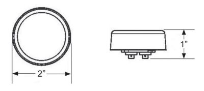 Image showing  2 in. 12V Round LED Clearance/Side Marker Light, Red