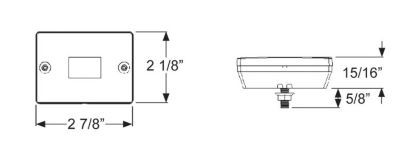 Image showing  2-3/4 in. 12V Stud Mount Clearance/Side Marker Light, Amber