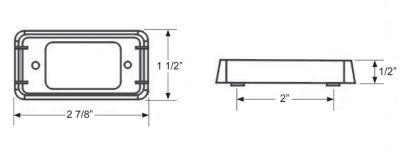 Image showing  2 in. 12V Sealed Running Board Light, Amber