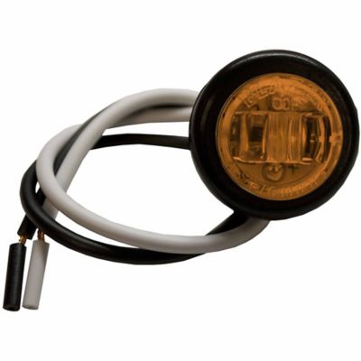 Hopkins Towing Solutions 3/4 in. 12V Round LED Clearance/Side Marker Light with Rubber Grommet, Amber