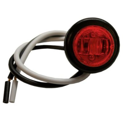 Hopkins Towing Solutions 3/4 in. 12V Round LED Clearance/Side Marker Light with Rubber Grommet, Red