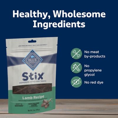 Image showing 6 th Blue Buffalo Stix Lamb Recipe Pepperoni-Style Soft Dog Treats, 5 oz.