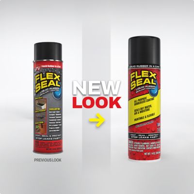 Image showing 14 oz. Flex Seal Black Aerosol Liquid Rubber Sealant Coating