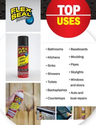 Image showing 8 th 14 oz. Flex Seal Black Aerosol Liquid Rubber Sealant Coating