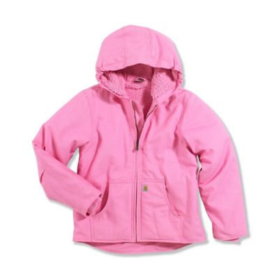Carhartt Girls' Redwood Sherpa-Lined Winter Jacket, Pink Jacket quality and size
