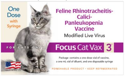 Image showing  Focus Vax 3 Vaccine for Cats with Syringe, 1 Dose