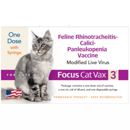 Spectra Focus Vax 3 Vaccine for Cats with Syringe 1 Dose Cat Vaccines