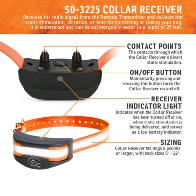 Image showing  HoundHunter 3225 Remote Dog Training Collar, 2 Mile Range, for Dogs 8 lb. or Larger, Neck Sizes 5 to 22 in.