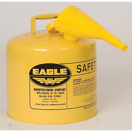 Eagle 5 gal. Type I Diesel Safety Can, CARB Compliant