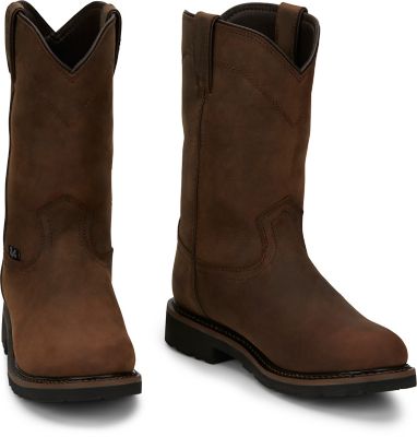 Image showing 6 th Justin Men's Wyoming Waterproof Worker II Work Boots, 10 in.