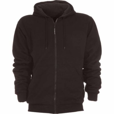 thermal hooded zipper sweatshirt