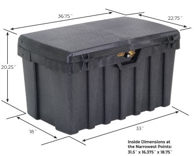 Image showing  31.5 in. x 16.38 in. x 18.75 in. Pro TuffBin Truck Box