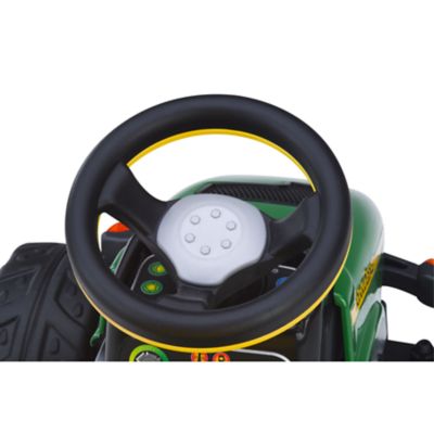 Image showing  John Deere Farm Tractor and Trailer Ride-On Toy, Ages 2-4