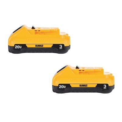 DeWALT 20V 3.0 Ah Batteries, 2-Pack