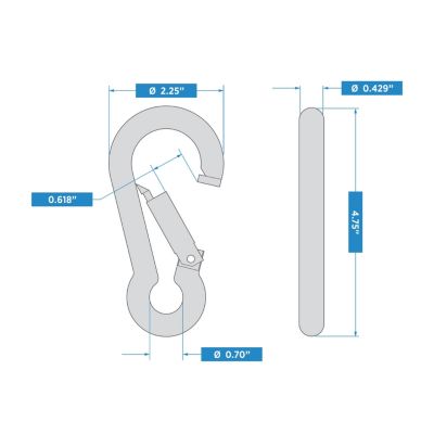 Image showing  Hardware Essentials 5/8 in. x 4-3/4 in. Interlocking Spring Snap, Zinc Plated