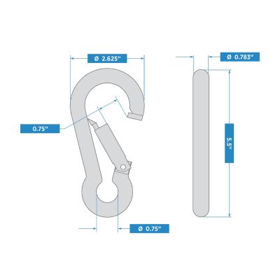 Image showing  Hardware Essentials 3/4 in. x 5-1/2 in. Interlocking Spring Snap, Zinc Plated