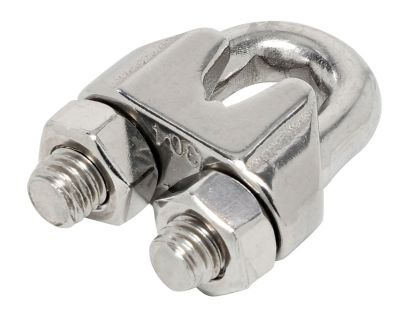 Image showing  Hardware Essentials 1/4 in. Wire Cable Clamp, Stainless Steel