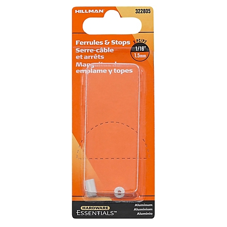 Hillman Hardware Essentials Ferrule and Stop Set Aluminum (1/16 in.) at  Tractor Supply Co.