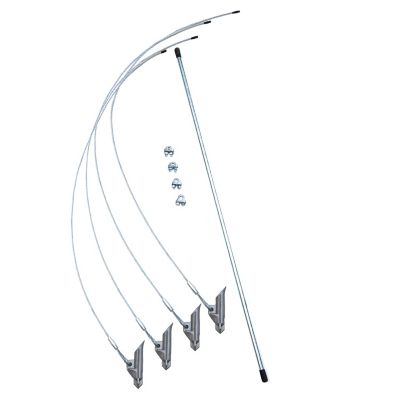 Image showing  EasyHook Anchors with 4 Cable Clamps and Driving Rod, 4-Pack