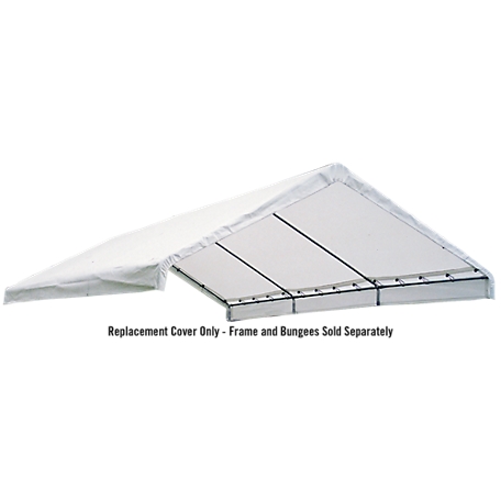 ShelterLogic 18 ft. x 20 ft. Super Max Premium Canopy Replacement Cover, Fits 2 in. Frames, White