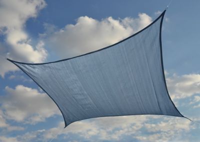 Image showing  16 ft. x 16 ft. Shade Sail Square - Heavyweight, Sea Blue