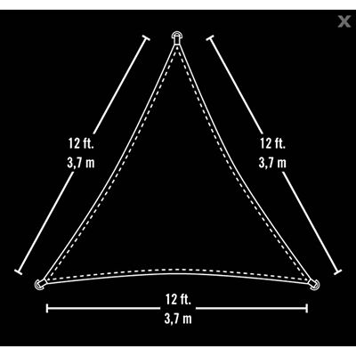 Image showing 7 th ShelterLogic 12 ft. x 12 ft. ShadeLogic Heavyweight Triangular Sun Shade Sail, Sand