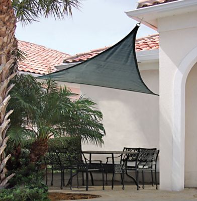 Image showing  12 ft. x 12 ft. x 12 ft. ShadeLogic Heavyweight Triangular Sun Shade Sail, Blue