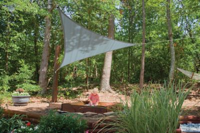 Image showing  12 ft. x 12 ft. x 12 ft. ShadeLogic Heavyweight Triangular Sun Shade Sail, Blue