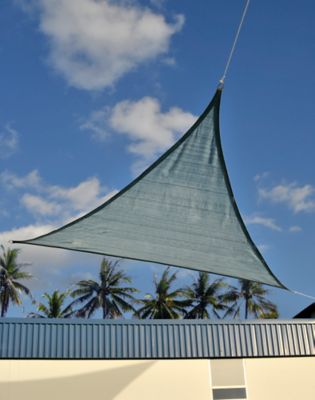 Image showing 5 th ShelterLogic 12 ft. x 12 ft. x 12 ft. ShadeLogic Heavyweight Triangular Sun Shade Sail, Blue