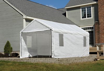 Image showing  10 x 20 ft. Max AP UPF 50+ Canopy Enclosure Kit with Windows, White