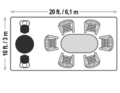 Image showing 5 th ShelterLogic 10 x 20 ft. Max AP UPF 50+ Canopy Enclosure Kit with Windows, White
