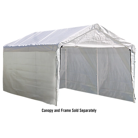 ShelterLogic Super Max 12 ft. x 20 ft. Canopy Enclosure Kit, 100% Water Resistant, White
