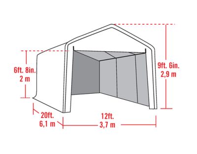 Image showing  Super Max 100% Water-Resistant Canopy Enclosure Kit, 12 ft. x 20 ft., White