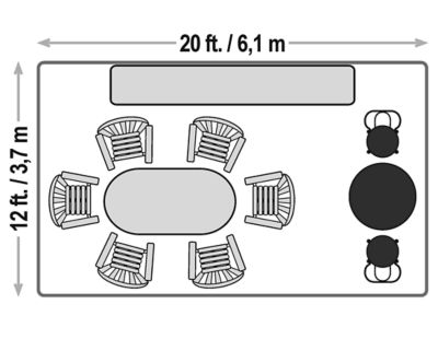 Image showing 6 th ShelterLogic Super Max 100% Water-Resistant Canopy Enclosure Kit, 12 ft. x 20 ft., White