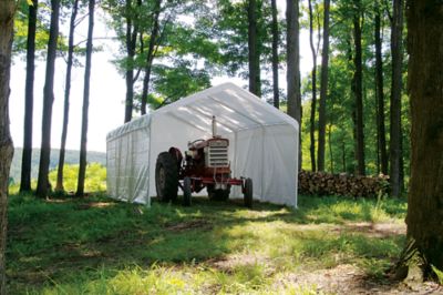 Image showing 7 th ShelterLogic Super Max 100% Water-Resistant Canopy Enclosure Kit, 12 ft. x 20 ft., White