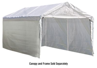 ShelterLogic Super Max 10 ft. x 20 ft. Canopy Enclosure Kit, Polyethylene, White