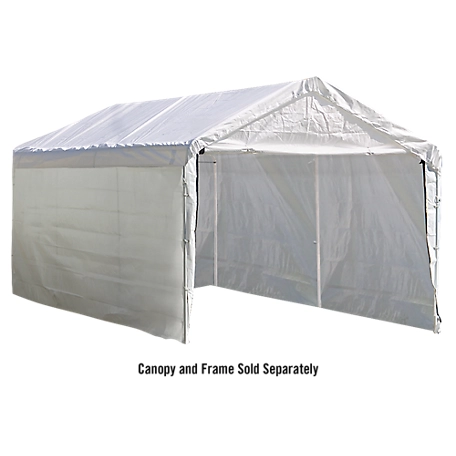 ShelterLogic Super Max 10 ft. x 20 ft. Canopy Enclosure Kit, Polyethylene, White