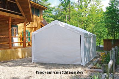 Image showing 6 th ShelterLogic Super Max Polyethylene Canopy Enclosure Kit, 10 ft. x 20 ft., White