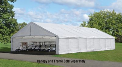 Image showing  Ultra Max Industrial Canopy Enclosure Kit for 2-3/8 in. Frames, 30 ft. x 50 ft., White